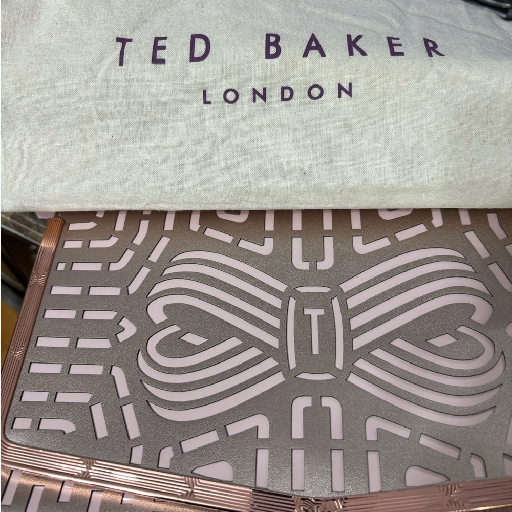 Ted Baker Pink and Gold Clutch